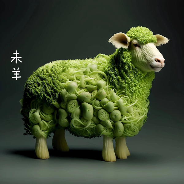 ảnh cừu 12 con giáp 3D ngọc long dễ thương trend tiktok siêu đẹp