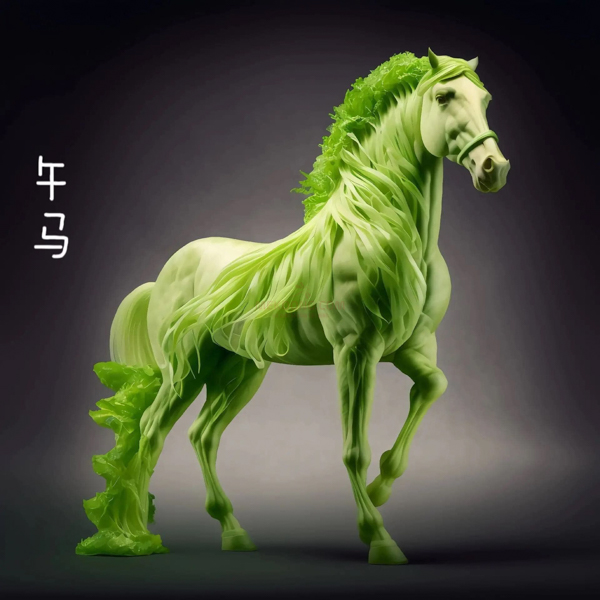 ảnh ngựa 12 con giáp 3D ngọc long dễ thương trend tiktok siêu đẹp