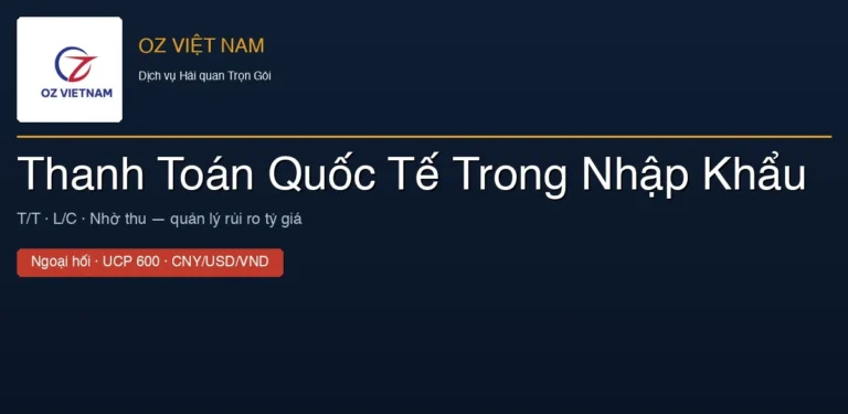 Thanh toán quốc tế nhập khẩu